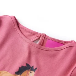 T-shirt med långa ärmar för barn gammelrosa 104