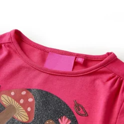 Outlet vidaXL T-shirt med långa ärmar för barn stark 104 Rosa