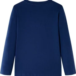 T-shirt med långa ärmar för barn marinblå 104