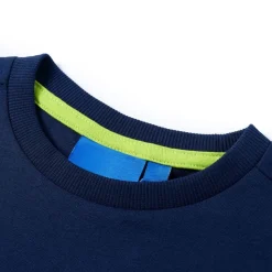 T-shirt med långa ärmar för barn marinblå 104