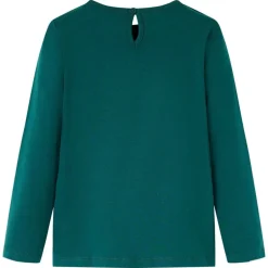 Discount vidaXL T-shirt med långa ärmar för barn 92 Mörkgrön