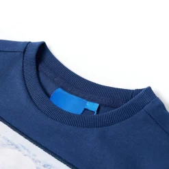 T-shirt med långa ärmar för barn jeansblå 92