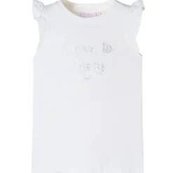 T-shirt med volangärmar för barn vit 104