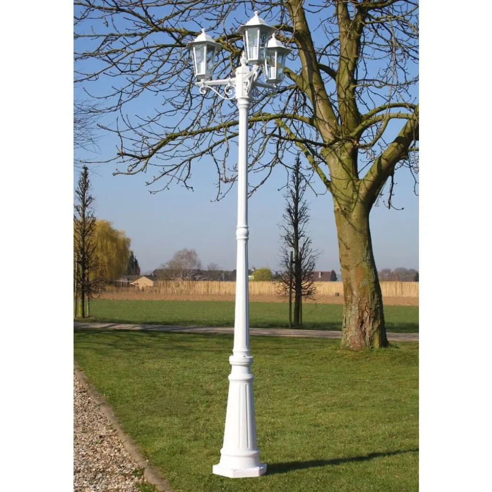 Utebelysning Kingston 3-armad 215 cm Vit