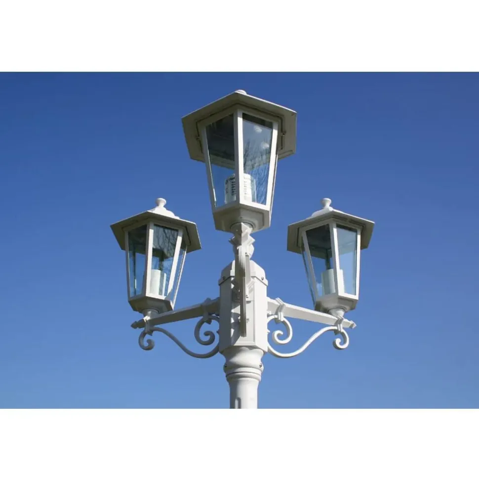 Utebelysning Kingston 3-armad 215 cm Vit