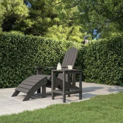 Clearance vidaXL Adirondack bord 38x38x46 cm HDPE Antracit