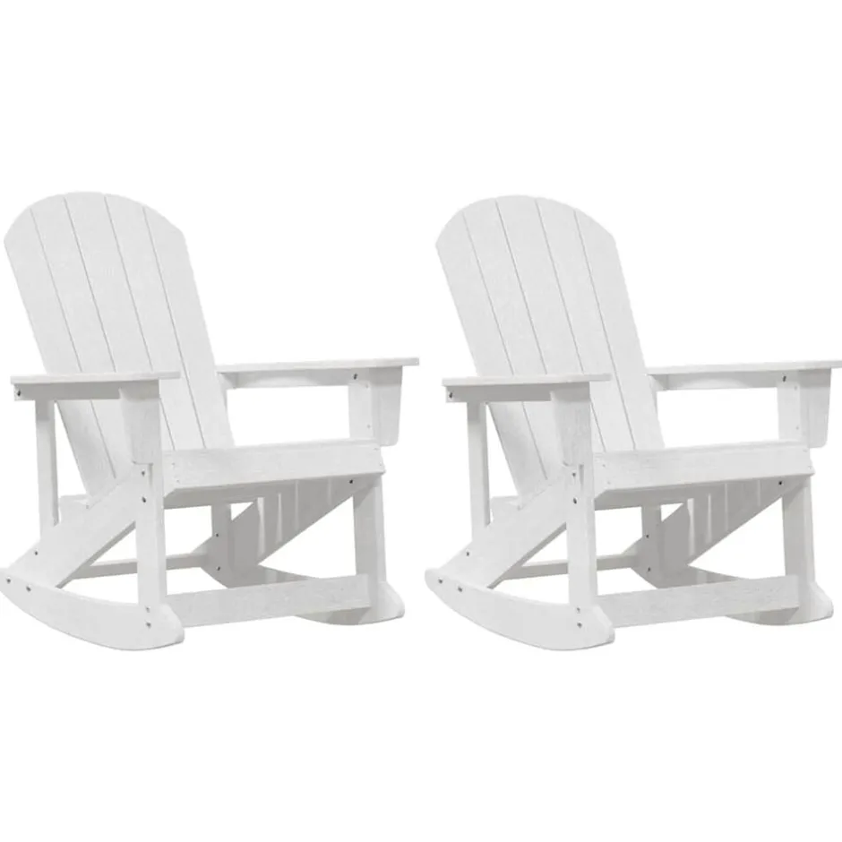Outlet vidaXL Adirondack Gungstolar 2 pcs HDPE Vit