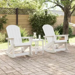 Outlet vidaXL Adirondack Gungstolar 2 pcs HDPE Vit