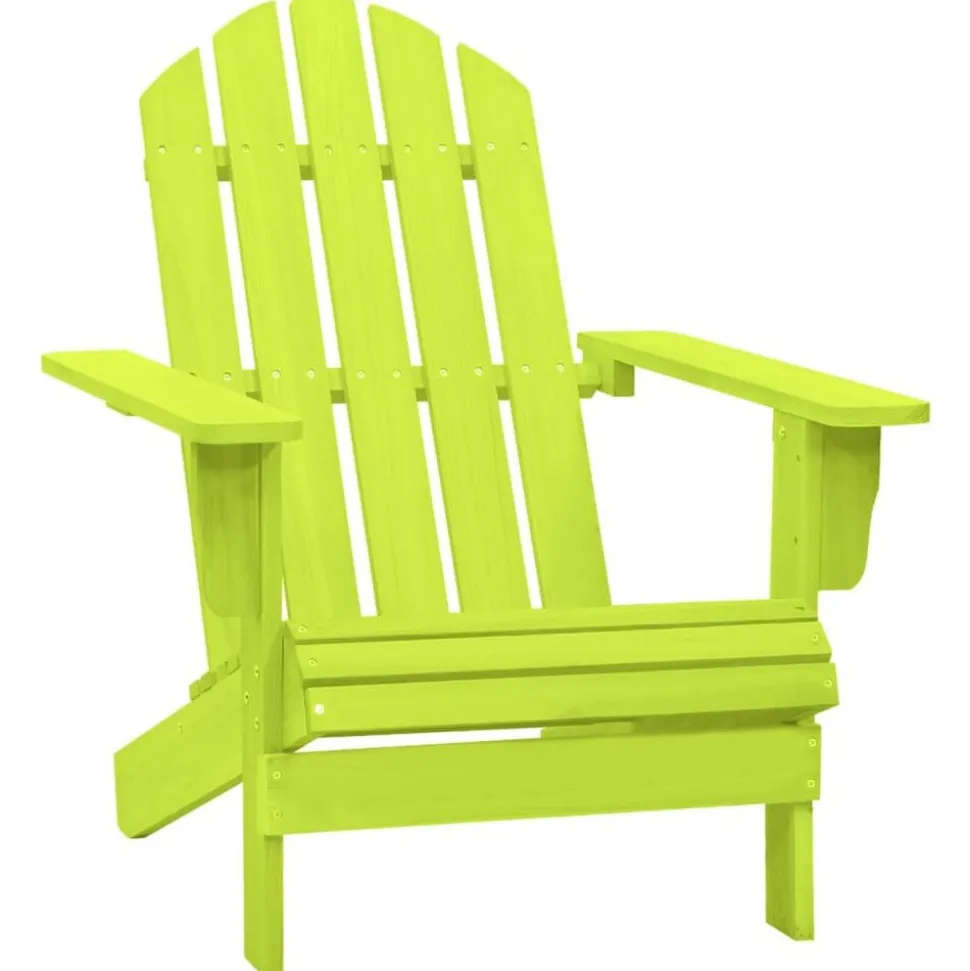 vidaXL Adirondackstol massivt granträ grön