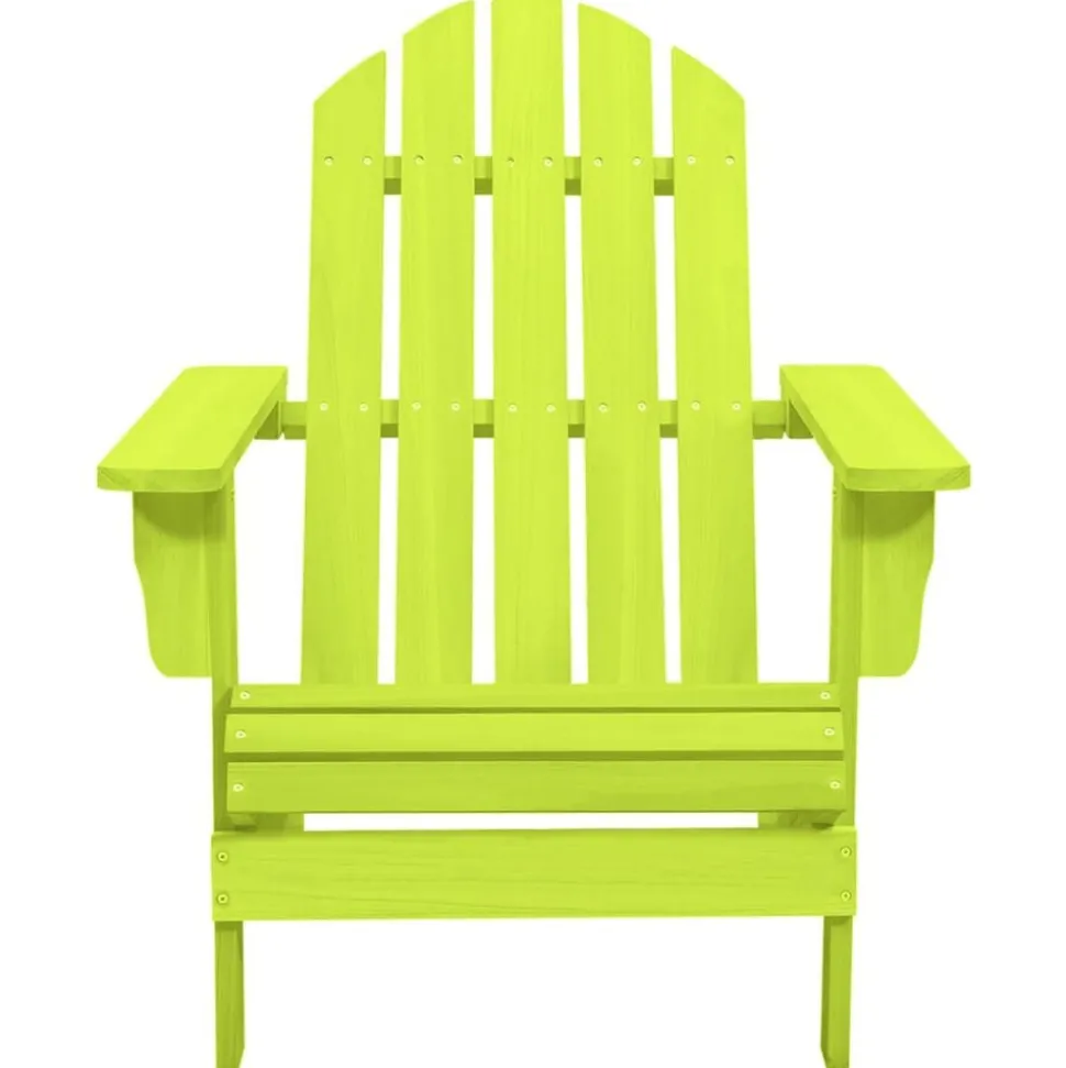 vidaXL Adirondackstol massivt granträ grön