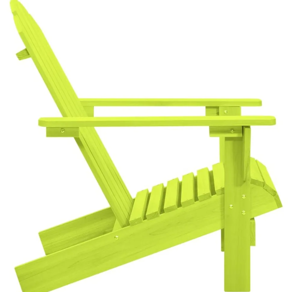 vidaXL Adirondackstol massivt granträ grön
