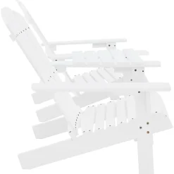 Discount vidaXL Adirondackstolar med bord massivt granträ Vit