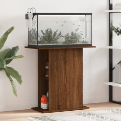 vidaXL Akvariebänk brun ek 75x36x72,5 cm konstruerat trä