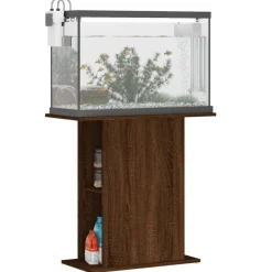 vidaXL Akvariebänk brun ek 75x36x72,5 cm konstruerat trä