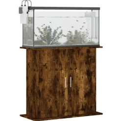 Sale vidaXL Akvariebänk 81x36x73 cm konstruerat trä Rökfärgad ek
