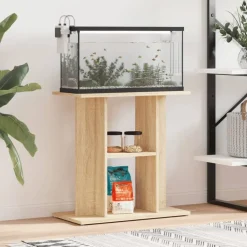 vidaXL Akvariebänk sonoma-ek 60x30x60 cm konstruerat trä