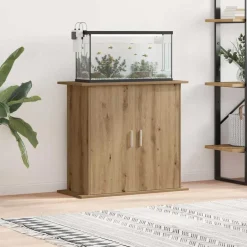 Hot vidaXL Akvariestativ hantverksmässig ek 81x36x73 cm konstruerat trä artisan ek
