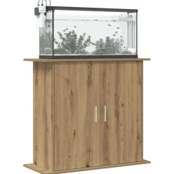 Hot vidaXL Akvariestativ hantverksmässig ek 81x36x73 cm konstruerat trä artisan ek