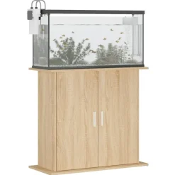 vidaXL Akvariestativ Sonoma Ek 81x36x73 cm Konstruerat trä