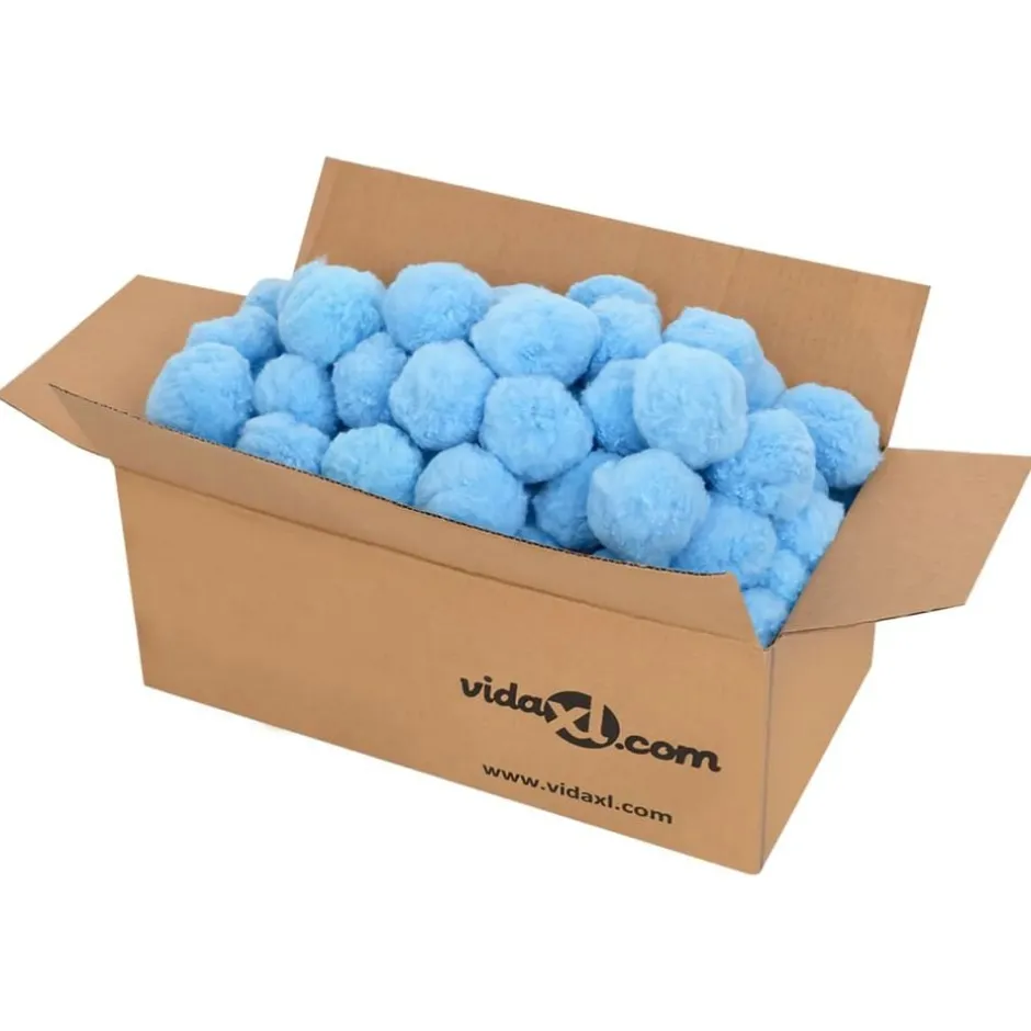 vidaXL Antibakteriella filterbollar 700 g polyeten Blå