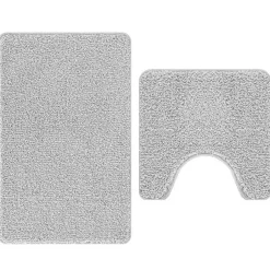 Sale vidaXL Antisklid badmatta set 2 pcs PP Grå