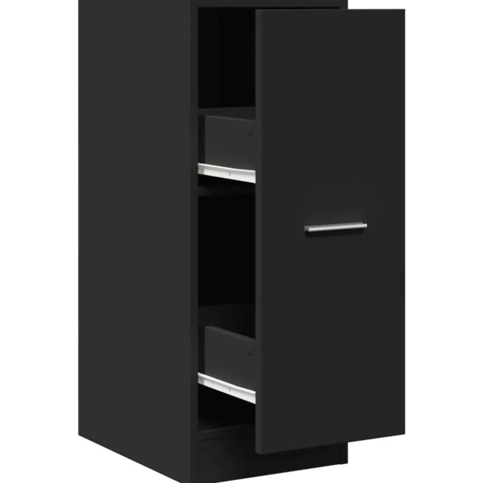 vidaXL Apoteksskåp svart 30x41x77,5 cm konstruerat trä