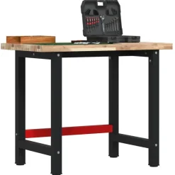 vidaXL Arbetsbänk 100x60x83 cm massiv akacia rektangulär