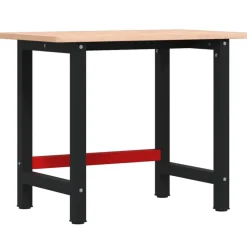 vidaXL Arbetsbänk 100x60x81,5 cm massiv bok rektangulär