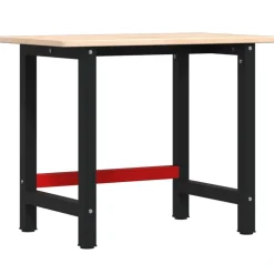 vidaXL Arbetsbänk 100x60x81,5 cm massiv ek rektangulär