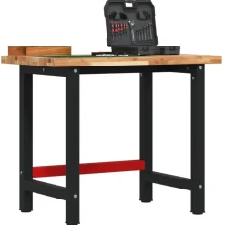 Outlet vidaXL Arbetsbänk 100x60x83 cm massiv akacia rektangulär Mörkbrun