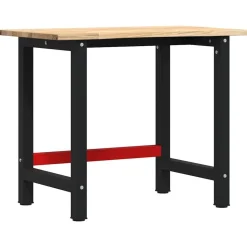 vidaXL Arbetsbänk 100x60x81,5 cm massiv ek