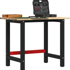 vidaXL Arbetsbänk 100x60x81,5 cm massiv ek