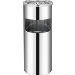 Outlet vidaXL Askfat/soptunna 30 L rostfritt stål Silver