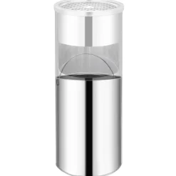 Outlet vidaXL Askfat/soptunna 30 L rostfritt stål Silver