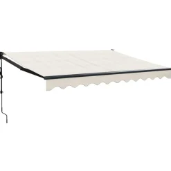 Outlet vidaXL Automatisk infällbar markis gräddvit 3x2,5 m Kräm