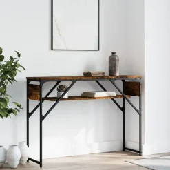 vidaXL Avlastningsbord med hylla 105x30x75cm konstruerat trä
