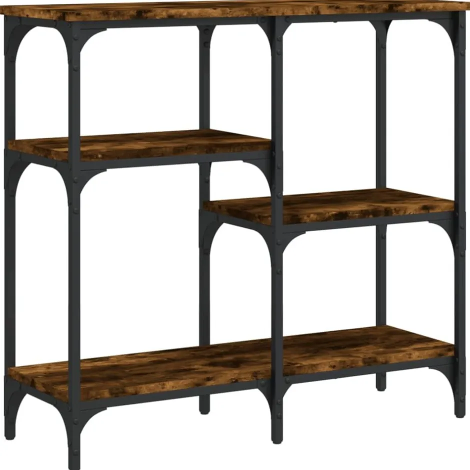 Discount vidaXL Avlastningsbord 80x29x75 cm konstruerat trä Rökfärgad ek