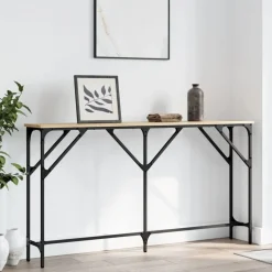 vidaXL Avlastningsbord sonoma ek 140x23x75 cm konstruerat trä