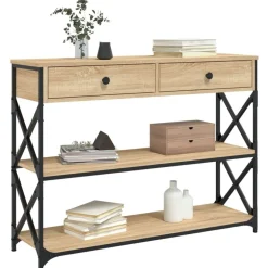 Clearance vidaXL Avlastningsbord sonoma-ek 100x28x75 cm konstruerat trä Sonoma ek