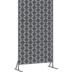Best vidaXL Avskärmningsskärm 100 x 50 x 180 cm Stål Antracit