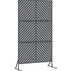 Online vidaXL Avskärmningsskärm 100 x 50 x 180 cm Stål Antracit