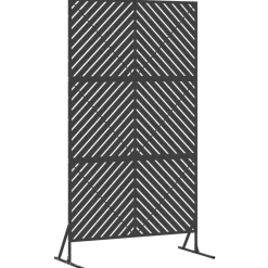 Discount vidaXL Avskärmningsskärm 100 x 50 x 180 cm Stål Svart