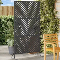 Discount vidaXL Avskärmningsskärm 100 x 50 x 180 cm Stål Svart