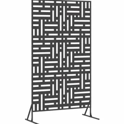 Clearance vidaXL Avskärmningsskärm 100 x 50 x 180 cm Stål Svart