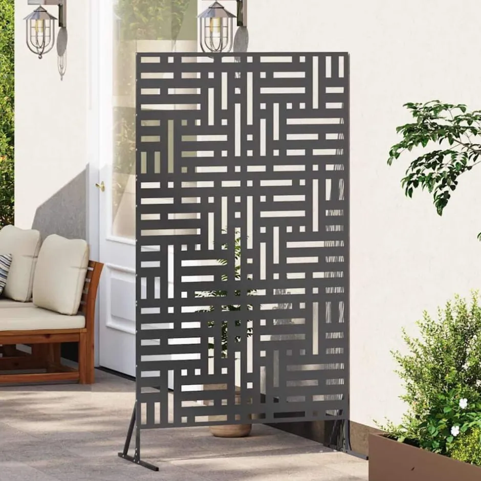 Clearance vidaXL Avskärmningsskärm 100 x 50 x 180 cm Stål Svart