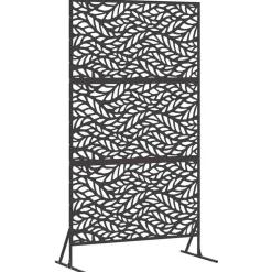 vidaXL Avskärmningsskärm Svart 100 x 50 x 180 cm Stål