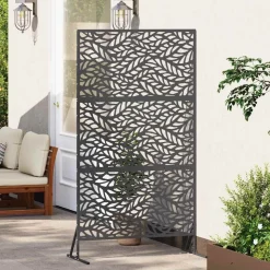 vidaXL Avskärmningsskärm Svart 100 x 50 x 180 cm Stål