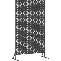 vidaXL Avskärmningsskärm Svart 100 x 50 x 180 cm Stål