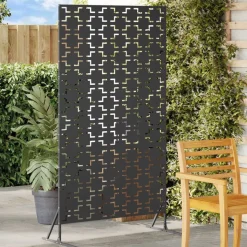 vidaXL Avskärmningsskärm Svart 100 x 50 x 180 cm Stål