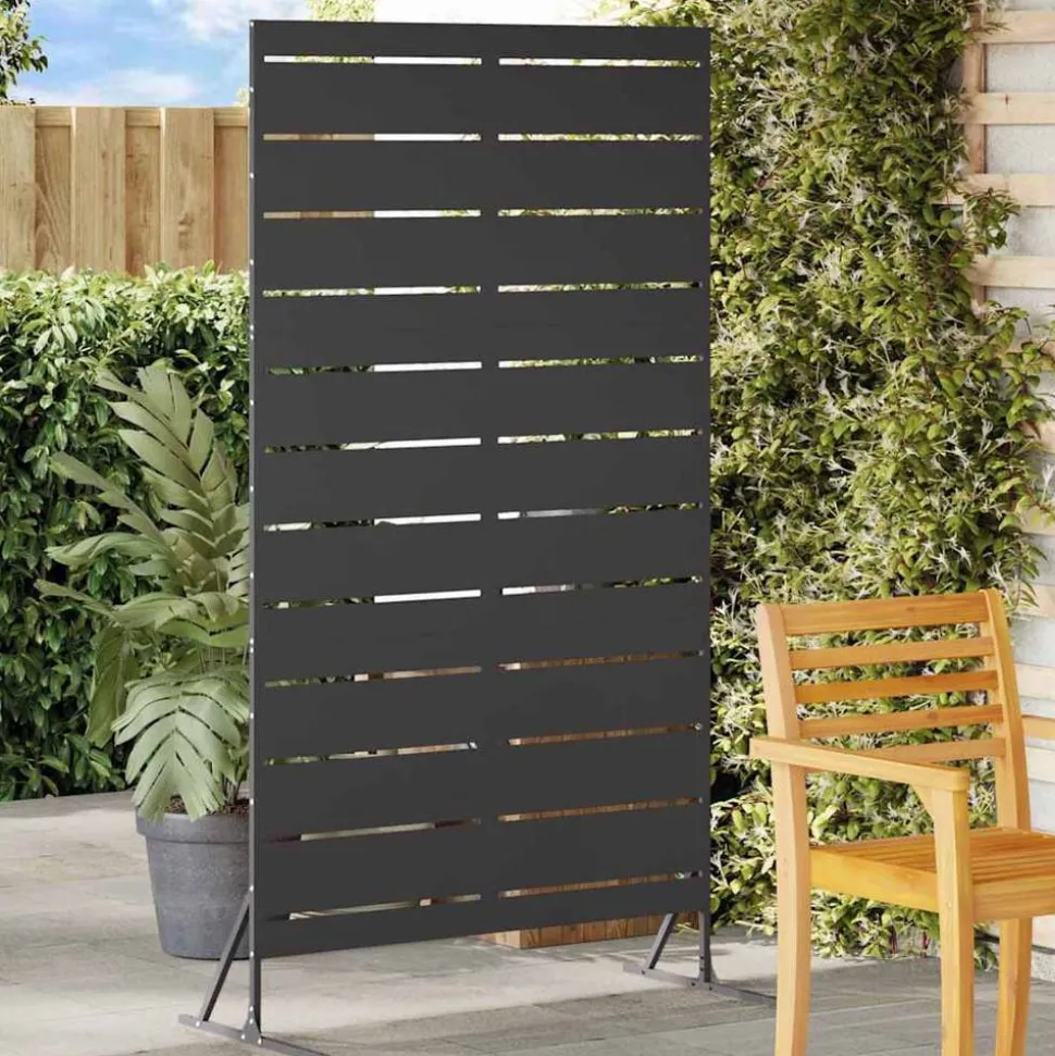 vidaXL Avskärmningsskärm Svart 100 x 50 x 180 cm Stål